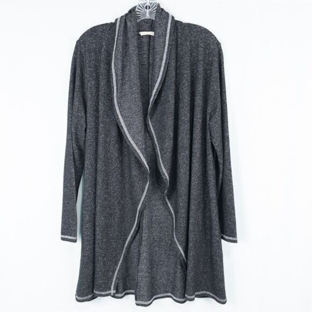 Soft Surroundings Meadow Topper Open Cardigan Small Charcoal Cozy Comfort Lounge